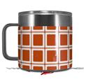 Skin Decal Wrap for Yeti Coffee Mug 14oz Squared Burnt Orange - 14 oz CUP NOT INCLUDED by WraptorSkinz