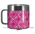 Skin Decal Wrap for Yeti Coffee Mug 14oz Wavey Fushia Hot Pink - 14 oz CUP NOT INCLUDED by WraptorSkinz