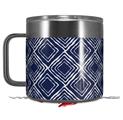 Skin Decal Wrap for Yeti Coffee Mug 14oz Wavey Navy Blue - 14 oz CUP NOT INCLUDED by WraptorSkinz