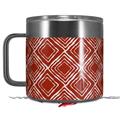 Skin Decal Wrap for Yeti Coffee Mug 14oz Wavey Red Dark - 14 oz CUP NOT INCLUDED by WraptorSkinz