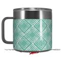 Skin Decal Wrap for Yeti Coffee Mug 14oz Wavey Seafoam Green - 14 oz CUP NOT INCLUDED by WraptorSkinz