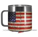 Skin Decal Wrap for Yeti Coffee Mug 14oz Painted Faded and Cracked USA American Flag - 14 oz CUP NOT INCLUDED by WraptorSkinz