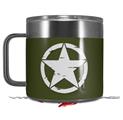 Skin Decal Wrap for Yeti Coffee Mug 14oz Distressed Army Star - 14 oz CUP NOT INCLUDED by WraptorSkinz