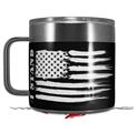 Skin Decal Wrap for Yeti Coffee Mug 14oz Brushed USA American Flag I Stand - 14 oz CUP NOT INCLUDED by WraptorSkinz