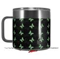 Skin Decal Wrap for Yeti Coffee Mug 14oz Pastel Butterflies Green on Black - 14 oz CUP NOT INCLUDED by WraptorSkinz
