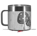 Skin Decal Wrap for Yeti Coffee Mug 14oz Mushrooms Gray - 14 oz CUP NOT INCLUDED by WraptorSkinz