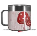 Skin Decal Wrap for Yeti Coffee Mug 14oz Mushrooms Red - 14 oz CUP NOT INCLUDED by WraptorSkinz