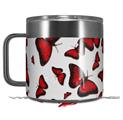 Skin Decal Wrap for Yeti Coffee Mug 14oz Butterflies Red - 14 oz CUP NOT INCLUDED by WraptorSkinz