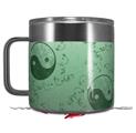 Skin Decal Wrap for Yeti Coffee Mug 14oz Feminine Yin Yang Green - 14 oz CUP NOT INCLUDED by WraptorSkinz