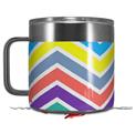 Skin Decal Wrap for Yeti Coffee Mug 14oz Zig Zag Colors 04 - 14 oz CUP NOT INCLUDED by WraptorSkinz