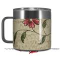 Skin Decal Wrap for Yeti Coffee Mug 14oz Flowers and Berries Red - 14 oz CUP NOT INCLUDED by WraptorSkinz