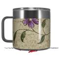 Skin Decal Wrap for Yeti Coffee Mug 14oz Flowers and Berries Purple - 14 oz CUP NOT INCLUDED by WraptorSkinz