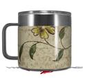 Skin Decal Wrap for Yeti Coffee Mug 14oz Flowers and Berries Yellow - 14 oz CUP NOT INCLUDED by WraptorSkinz