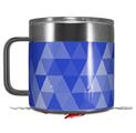 Skin Decal Wrap for Yeti Coffee Mug 14oz Triangle Mosaic Blue - 14 oz CUP NOT INCLUDED by WraptorSkinz