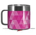 Skin Decal Wrap for Yeti Coffee Mug 14oz Triangle Mosaic Fuchsia - 14 oz CUP NOT INCLUDED by WraptorSkinz