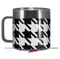 Skin Decal Wrap for Yeti Coffee Mug 14oz Houndstooth Black - 14 oz CUP NOT INCLUDED by WraptorSkinz