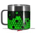 Skin Decal Wrap for Yeti Coffee Mug 14oz HEX Green - 14 oz CUP NOT INCLUDED by WraptorSkinz