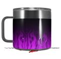 Skin Decal Wrap for Yeti Coffee Mug 14oz Fire Purple - 14 oz CUP NOT INCLUDED by WraptorSkinz
