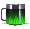 Skin Decal Wrap for Yeti Coffee Mug 14oz Fire Green - 14 oz CUP NOT INCLUDED by WraptorSkinz