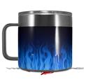 Skin Decal Wrap for Yeti Coffee Mug 14oz Fire Blue - 14 oz CUP NOT INCLUDED by WraptorSkinz