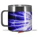 Skin Decal Wrap for Yeti Coffee Mug 14oz Lightning Blue - 14 oz CUP NOT INCLUDED by WraptorSkinz