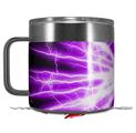 Skin Decal Wrap for Yeti Coffee Mug 14oz Lightning Purple - 14 oz CUP NOT INCLUDED by WraptorSkinz