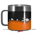 Skin Decal Wrap for Yeti Coffee Mug 14oz Ripped Colors Black Orange - 14 oz CUP NOT INCLUDED by WraptorSkinz