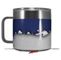 Skin Decal Wrap for Yeti Coffee Mug 14oz Ripped Colors Blue Gray - 14 oz CUP NOT INCLUDED by WraptorSkinz