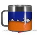 Skin Decal Wrap for Yeti Coffee Mug 14oz Ripped Colors Blue Orange - 14 oz CUP NOT INCLUDED by WraptorSkinz