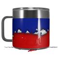 Skin Decal Wrap for Yeti Coffee Mug 14oz Ripped Colors Blue Red - 14 oz CUP NOT INCLUDED by WraptorSkinz