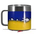 Skin Decal Wrap for Yeti Coffee Mug 14oz Ripped Colors Blue Yellow - 14 oz CUP NOT INCLUDED by WraptorSkinz
