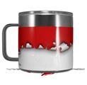 Skin Decal Wrap for Yeti Coffee Mug 14oz Ripped Colors Red White - 14 oz CUP NOT INCLUDED by WraptorSkinz