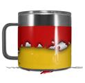 Skin Decal Wrap for Yeti Coffee Mug 14oz Ripped Colors Red Yellow - 14 oz CUP NOT INCLUDED by WraptorSkinz