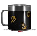 Skin Decal Wrap for Yeti Coffee Mug 14oz Anchors Away Black - 14 oz CUP NOT INCLUDED by WraptorSkinz