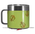 Skin Decal Wrap for Yeti Coffee Mug 14oz Anchors Away Sage Green - 14 oz CUP NOT INCLUDED by WraptorSkinz