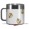 Skin Decal Wrap for Yeti Coffee Mug 14oz Anchors Away White - 14 oz CUP NOT INCLUDED by WraptorSkinz