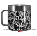 Skin Decal Wrap for Yeti Coffee Mug 14oz Scattered Skulls Black - 14 oz CUP NOT INCLUDED by WraptorSkinz