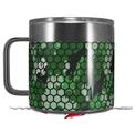 Skin Decal Wrap for Yeti Coffee Mug 14oz HEX Mesh Camo 01 Green - 14 oz CUP NOT INCLUDED by WraptorSkinz