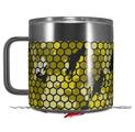 Skin Decal Wrap for Yeti Coffee Mug 14oz HEX Mesh Camo 01 Yellow - 14 oz CUP NOT INCLUDED by WraptorSkinz