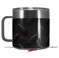 Skin Decal Wrap for Yeti Coffee Mug 14oz Diamond Plate Metal 02 Black - 14 oz CUP NOT INCLUDED by WraptorSkinz