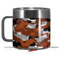 Skin Decal Wrap for Yeti Coffee Mug 14oz WraptorCamo Digital Camo Burnt Orange - 14 oz CUP NOT INCLUDED by WraptorSkinz