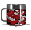 Skin Decal Wrap for Yeti Coffee Mug 14oz WraptorCamo Digital Camo Red - 14 oz CUP NOT INCLUDED by WraptorSkinz