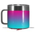 Skin Decal Wrap for Yeti Coffee Mug 14oz Smooth Fades Neon Teal Hot Pink - 14 oz CUP NOT INCLUDED by WraptorSkinz