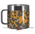 Skin Decal Wrap for Yeti Coffee Mug 14oz WraptorCamo Old School Camouflage Camo Orange - 14 oz CUP NOT INCLUDED by WraptorSkinz