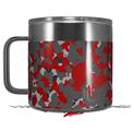 Skin Decal Wrap for Yeti Coffee Mug 14oz WraptorCamo Old School Camouflage Camo Red - 14 oz CUP NOT INCLUDED by WraptorSkinz