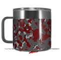 Skin Decal Wrap for Yeti Coffee Mug 14oz WraptorCamo Old School Camouflage Camo Red Dark - 14 oz CUP NOT INCLUDED by WraptorSkinz
