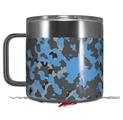 Skin Decal Wrap for Yeti Coffee Mug 14oz WraptorCamo Old School Camouflage Camo Blue Medium - 14 oz CUP NOT INCLUDED by WraptorSkinz