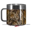 Skin Decal Wrap for Yeti Coffee Mug 14oz WraptorCamo Grassy Marsh Camo Orange - 14 oz CUP NOT INCLUDED by WraptorSkinz