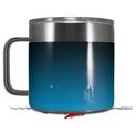Skin Decal Wrap for Yeti Coffee Mug 14oz Smooth Fades Neon Blue Black - 14 oz CUP NOT INCLUDED by WraptorSkinz
