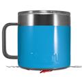 Skin Decal Wrap for Yeti Coffee Mug 14oz Solids Collection Blue Neon - 14 oz CUP NOT INCLUDED by WraptorSkinz